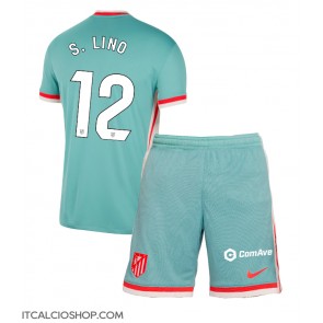 Atletico Madrid Samuel Lino #12 Seconda Maglia Bambino 2024-25 Manica Corta (+ Pantaloni corti)